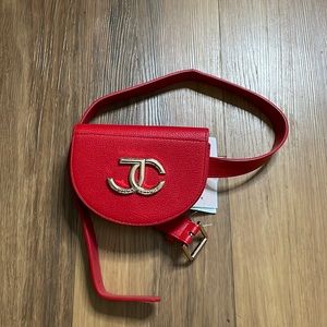 Juicy couture red‎ with gold belt bag